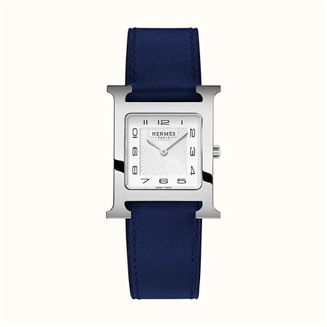 hermes heure h pm acier cad blanc|Heure H watch, Medium model, 30 mm .